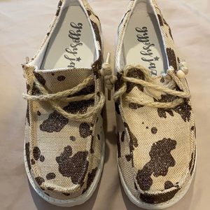 Women’s brand new gypsy jazz cow print shoes